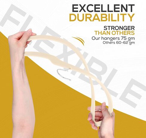 50 Pack New Premium Quality Velvet Hangers Ultra Thin Non Slip Adult Felt Space Saving Hangers for Closet Heavy Duty Coat Pants Jackets Dress Hangers 360° Swivel Hook Hold Upto 10 lbs Ivory in Saudi Arabia