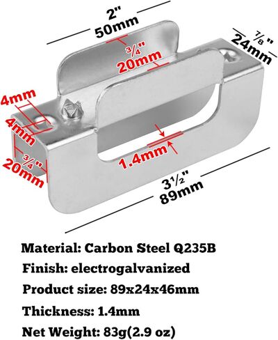 10 قطع من مشابك ربطة العنق من الخشب الرقائقي تناسب لوحة 3/4 بوصة، العرض الداخلي: 20 مم، 17 مشبك صندوق فولاذي مشابك تغليف اللوحة تركيب سريع، لا حاجة للأظافر in Kuwait