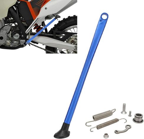 JFG RACING Dirt Bike Kickstand Side Stand Forging Aluminum With Springs For XC XCW XCF EXC EXCF 150 200 250 300 350 400 450 500 505 530 - Silver in Saudi Arabia