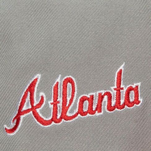 Mitchell & Ness Atlanta Braves Cooperstown Away Snapback Hat Cap - Gray in Saudi Arabia