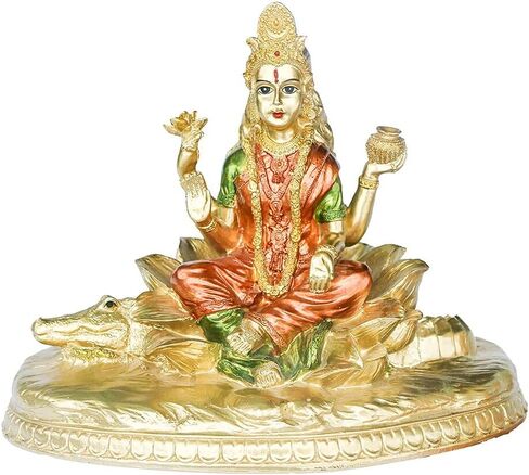 تمثال الآلهة الهندوسية جانجا - تمثال إله الرب الهندي جانج ما مورتي تمثال هندوسية للمنزل معبد بوجا ماندير بوذا بوجا ديكور ديوالي هدية مذبح اليوغا ضريح الصلاة الروحية in Kuwait