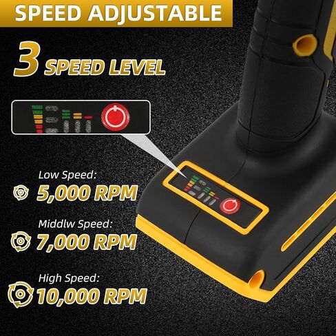 طاحونة زاوية لاسلكية لبطارية DeWalt 20V بحد أقصى، 10000 دورة في الدقيقة، 3 سرعات متغيرة، أداة طحن زاوية بدون فرش، عجلات طحن 5 بوصة، عجلة قطع، أقراص رفرف ومقبض مساعد قابل للتعديل (الأداة فقط) in Kuwait