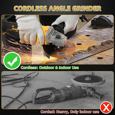 طاحونة زاوية لاسلكية لبطارية DeWalt 20V بحد أقصى، 10000 دورة في الدقيقة، 3 سرعات متغيرة، أداة طحن زاوية بدون فرش، عجلات طحن 5 بوصة، عجلة قطع، أقراص رفرف ومقبض مساعد قابل للتعديل (الأداة فقط) in Kuwait