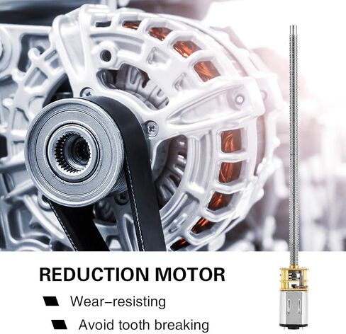DC 6/12V N20 Metal Speed Reduction Motor Micro Electric Motor with Long Output Shaft M4 x 100mm(6V 100RPM) in Saudi Arabia
