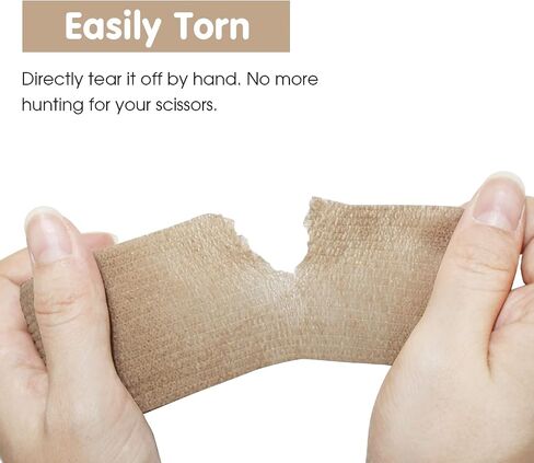 Self Stick Cohesive Bandage Latex 1"x5 Yards First Aid Bandages Stretch Sport Wrap Vet Tape for Wrist Ankle Sprain and Swelling,Skin in Saudi Arabia
