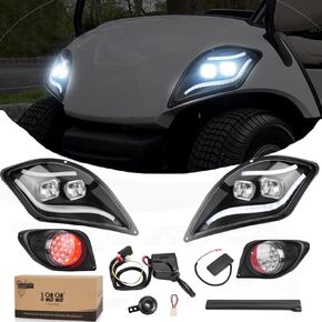 10L0L Golf Cart Headlight Kit for Yamaha Drive 2, 12V-72V Upgrade Golf Cart Light kit with Daytime Running Low/high Beam Light, Turn Signal Brake and Hazard Light for Yamaha 2017 Up