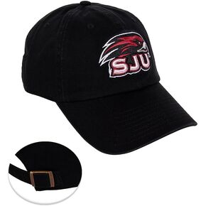Desert Cactus Saint Joseph's University Baseball Hat Hawks SJU Brimmed Embroirderd Hats Cap Adjustable Cloth Strap Adult (Style B) Black