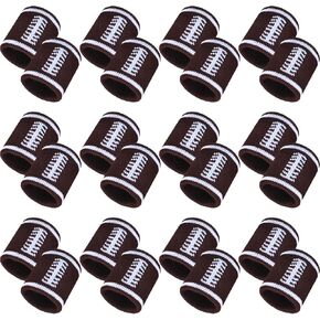 12 Pairs Football Party Favors Wristbands Wrist Sweatbands Breathable Wristbands Thick Sports Wristbands Athletic Sweat Bands for Football Birthday Gifts Team Activity