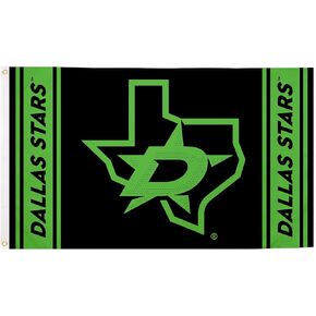 Dallas Stars Flag NHL 100% Polyester Indoor Outdoor 3x5 feet National Hockey League Team Flags (Flag D)