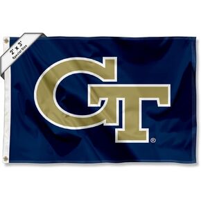College Flags & Banners Co. Georgia Tech Yellow Jackets Small 2x3 Foot Flag