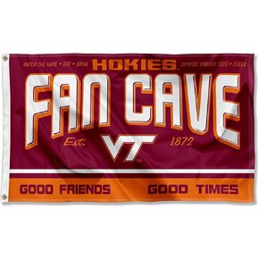 Virginia Tech Hokies Fan Man Cave Banner Flag