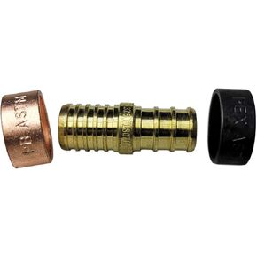 10 Pieces XFITTING 1" Pex x 1" PB (Polybutylene) Splicing Coupling with Ring, Repair Kit, Brass, Pex B