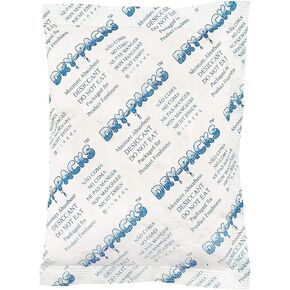 Dry-Packs Industries Silica Gel in Cotton Dehumidifier Absorbs Moisture White, 1/2Gr.Cotton-50pk