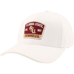 ZHATS Men's Standard NCAA Officially Licensed Fitted Hat ZH Patch Switchback White, Large