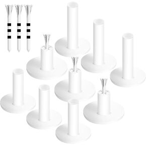 FINGER TEN Golf Rubber Tees Driving Range 3 Inch 1.5'' 2.25'' 2.75'' 3.13'' Tee Holder for Mat 1.5'' 2'' with Plastic Tees Indoor Outdoor Use