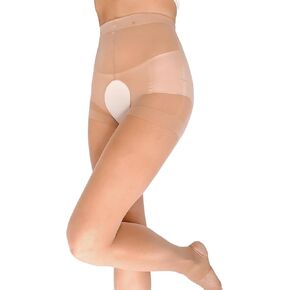 Women's Crotchless Golf Stocking Pantyhose UV Protection, 32, Skin