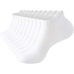 Ankle Socks for Women, Cushioned Low Cut Running Socks Breathable Cotton Gym Socks for Women 5 Pairs