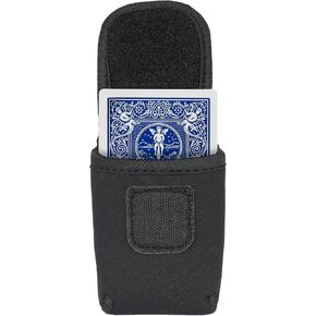 USA Gear Single Deck of Cards Case - Compatible with Poker, Bicycle Playing Deck, Uno, KEM, Copag and More - Playing Card Case Flexible Neoprene, Belt Loop, Carabiner Clip