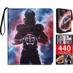 Football Card Binder 1080 Pockets, Ultimate Trading Card Ablums with 60 Page Removable Sleeves to Organize and Protect Your Sports Cards Like a Pro