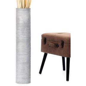 LEEWADEE Large Floor Vase – Handmade Flower Holder Made of Wood, Sophisticated Vessel for Decorative Branches and Dried Flowers, 36 inches, Golden