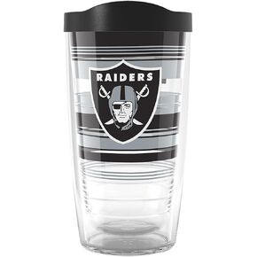 Tervis Traveler NFL Las Vegas Raiders - كوب سفر معزول ثلاثي الجدران من Hype Stripes يحافظ على المشروبات باردة وساخنة، 20oz، من الفولاذ المقاوم للصدأ