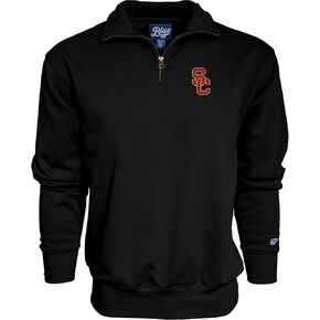 Blue 84 Men's NCAA Officially Licensed Quarter Zip Sweatshirt Icon Black