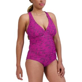 Eddie Bauer Womens Midweight Ruched Shaping One Piece Swimsuit