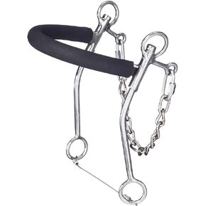 Tough 1 Stainless Steel Hackamore Bit w.Rubber Tube