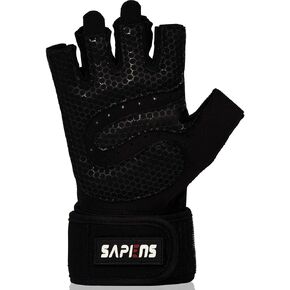 Sapiens Workout Gloves for Men and Women - Breathable Weight Lifting Gloves - Gym Gloves with Wrist Support - Padded Palm Protection - Extra Grip for Fitness - Lifting - Training - Rowing - Pull-ups