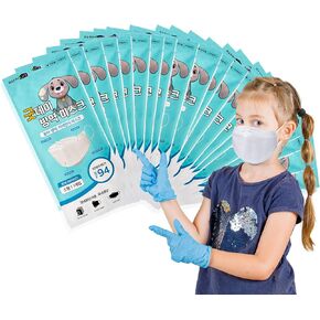 Happy Life,KIDS KF94 - Face Protective Mask for Kids (White) [Made in Korea] [20 Individually Packaged] Premium KF94 Certified Face Safety White Dust Mask for Kids,Small