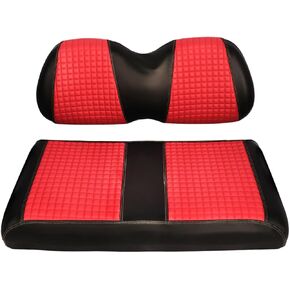 Scott Edward Golf Cart Accessories Golf Cart Seat Covers for Club Car Precedent/DS/EZGO TXT/RXV, Universal Replace The Front Vinyl Leather Seat Cushions, Adjustable Straps Retractable Buckle