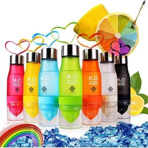 TOPIND Lemon Water Bottle Gym Cups Fruit Infuser Squeezer Infusing Health Cup 650ml H2O Outdoor Sport Water Bottle Lemon Juice Drink Cup Sport Health Juice Maker Multiple Colors