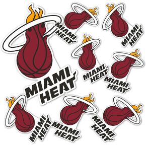 Desert Cactus Miami Heat NBA Officially Licensed Sticker Vinyl Decal Laptop Water Bottle Car Scrapbook (Type 3 Global)
