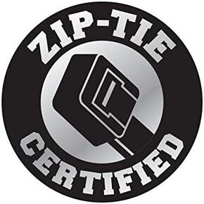 Zip Tie Certified Sticker Decal Self Adhesive Welding Construction 1.25" Wide