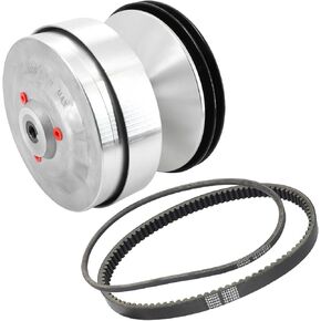 Golf Cart Drive Clutch w/Drive&Starter Belt for Club Car DS/Precedent/Carryall/Turf Gas Models 1997-up with Ka-wasaki Engines, 101833902, 101832902