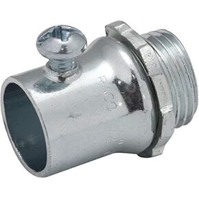 RACO 2003B5 Connector, Set-Screw, EMT, Steel, Uninsulated, 3/4-Inch, Gray, 5-Pack