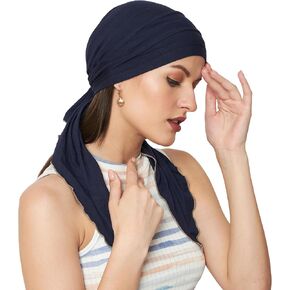 غطاء رأس كيمو مربوط مسبقًا بكشكشة لتساقط الشعر للنساء من الخيزران الناعم in Kuwait