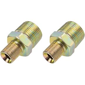 uxcell Reducing Pipe Fitting - Reducer Hex - 3/4 x 3/8 BSP Male Connector Zinc Finish Plating 2Pcs
