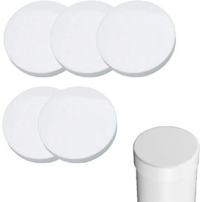 5Pcs 4.5" White PVC Pipe End Cap Plug PVC Pipe End Cap Fitting Building PVC Furniture DIY Garden Furniture Grade Plug Coupling