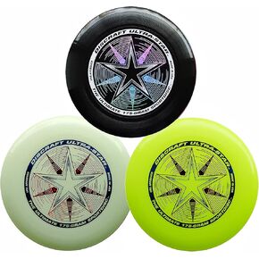 Discraft 175g Ultimate Disc Bundle (3 Discs) Black, Yellow & Glow