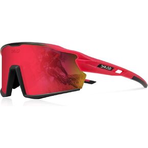 Polarized Cycling Glasses with 4 Lenses Sports Sunglasses for Women Men