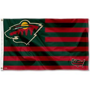 Minnesota Wild American Nation 3x5 Flag