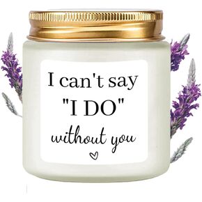 LAMIVEENLA Bridesmaid Gifts Scented Candle Lavender - Funny Matron of Honor Gifts Gifts for Bridesmaids Matron of Honor Proposal Gifts Maid of Honor Proposal Gifts Soy Candle 4oz