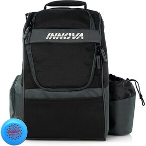 Innova Adventure Pack Disc Golf Backpack 2023 – Holds 25 Discs – Includes Mini, Disc Golf Bag (Grey)