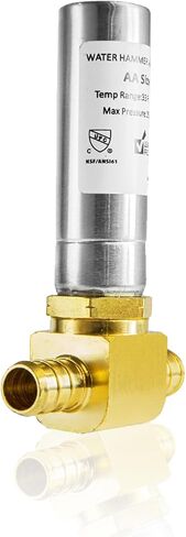 1-Pack Tee Water Hammer Arrestor, 1/2" PEX x 1/2" PEX Crimp Connection with Stainless Steel Hammer Arrestor, ASTM F1807 in Kuwait