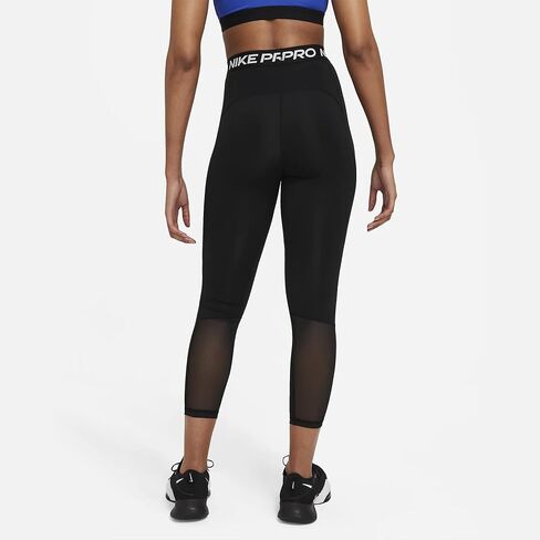 بنطال ضيق للنساء من Nike Pro 365 عالي الخصر 7/8 DA0483-013 (أسود/أبيض)، مقاس 2XS in Saudi Arabia