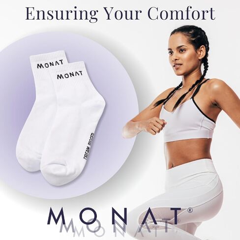 MONAT Gear 100% Cotton Socks for Women | Ankle Socks for Women | Full Cushioned Casual Quarter Socks for Girls in Saudi Arabia