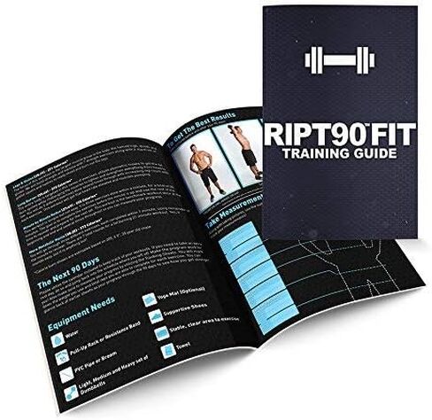 RIPT90 FIT: برنامج تمرين لمدة 90 يومًا مع 12+1 مقاطع فيديو للتمرين + تقويم التدريب ومتتبع اللياقة البدنية ودليل التدريب وخطة التغذية in Kuwait