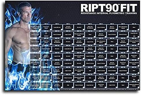 RIPT90 FIT: برنامج تمرين لمدة 90 يومًا مع 12+1 مقاطع فيديو للتمرين + تقويم التدريب ومتتبع اللياقة البدنية ودليل التدريب وخطة التغذية in Kuwait