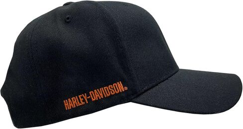 Harley-Davidson Men's Embroidered Bar & Shield Curved Bill Baseball Cap - Black in Saudi Arabia